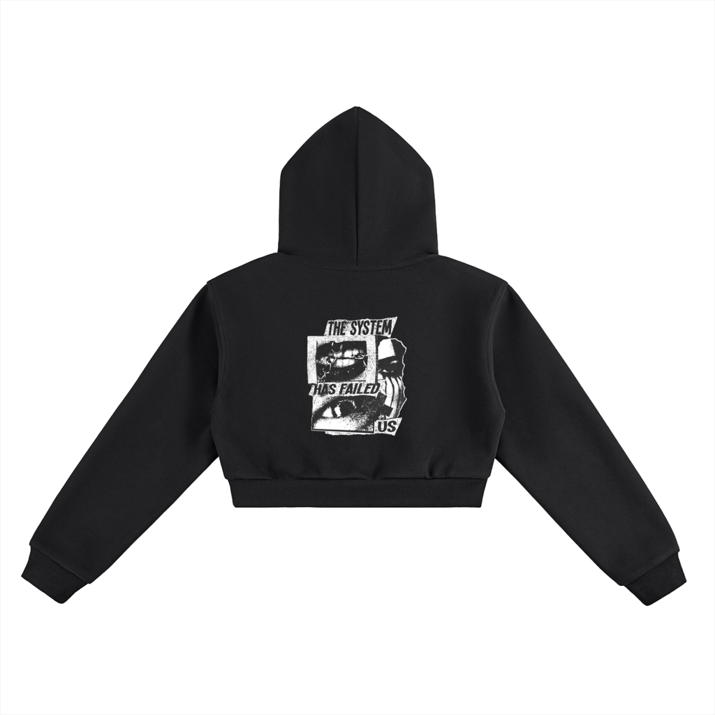 CAUTION Essential Cropped Hoodie
