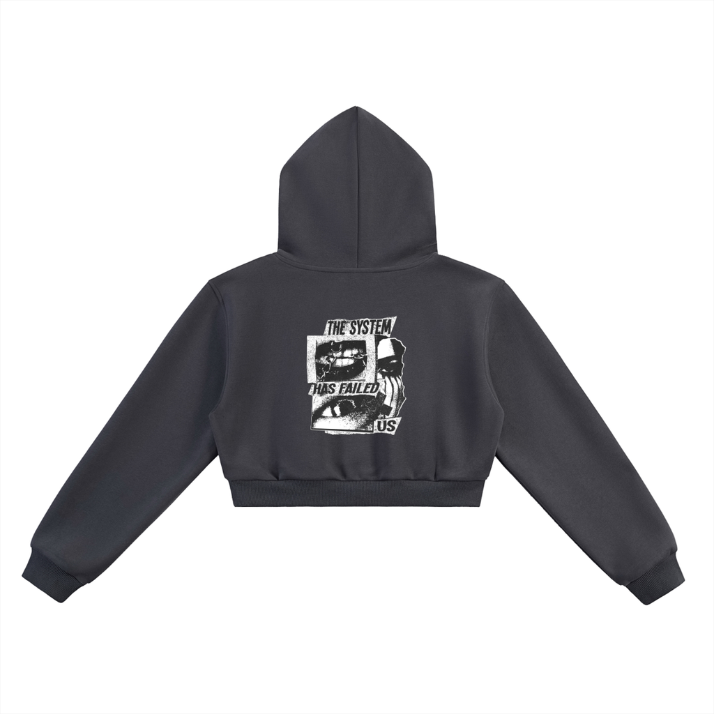 CAUTION Essential Cropped Hoodie