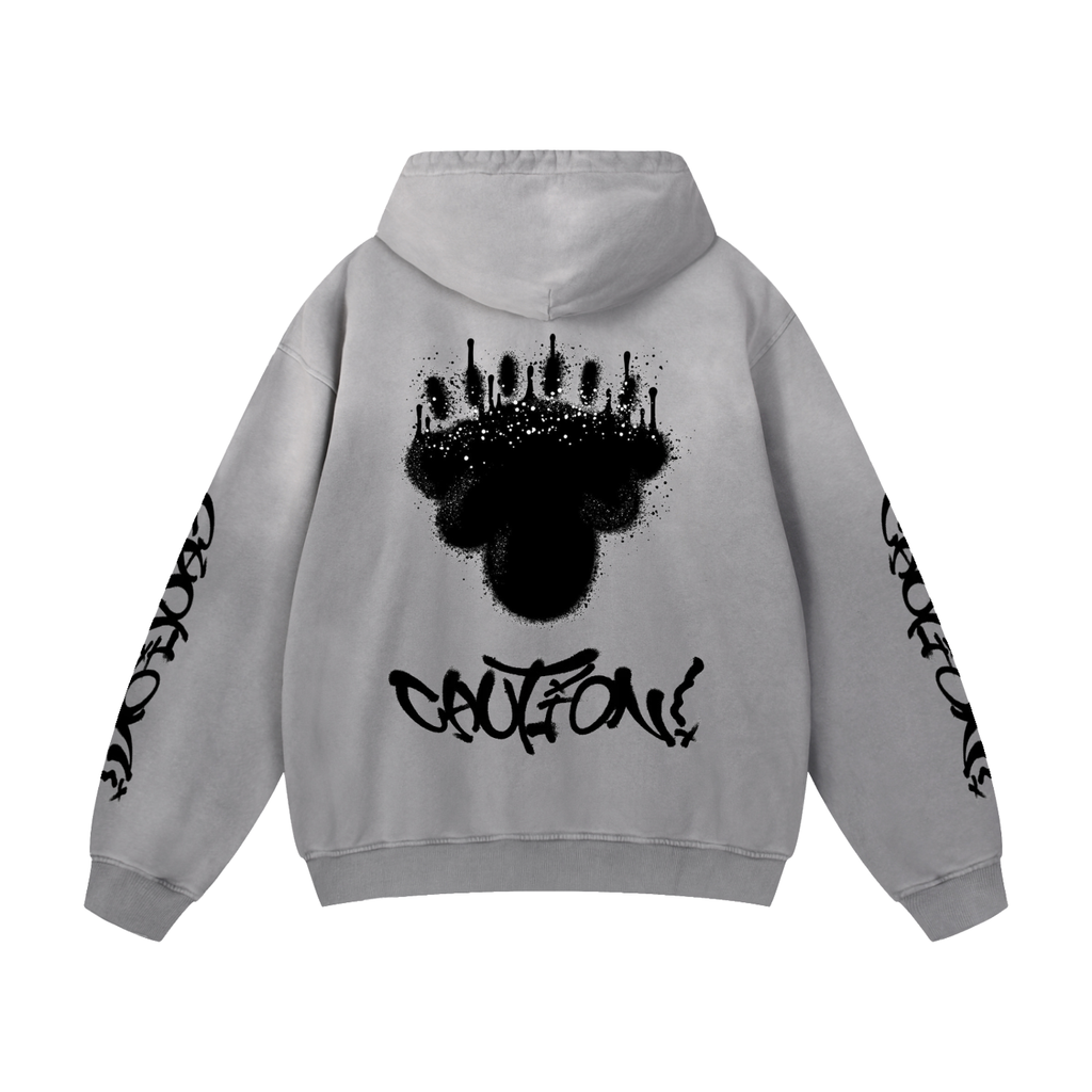 caution Heavyweight Sunfade Oversized Hoodie