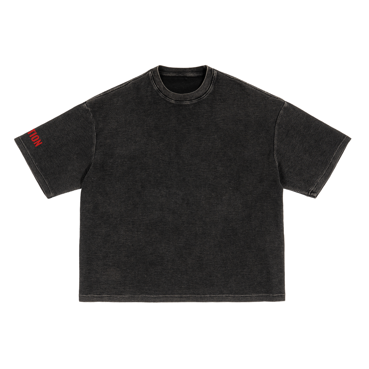Textured Waffle Washed Boxy T-Shirt
