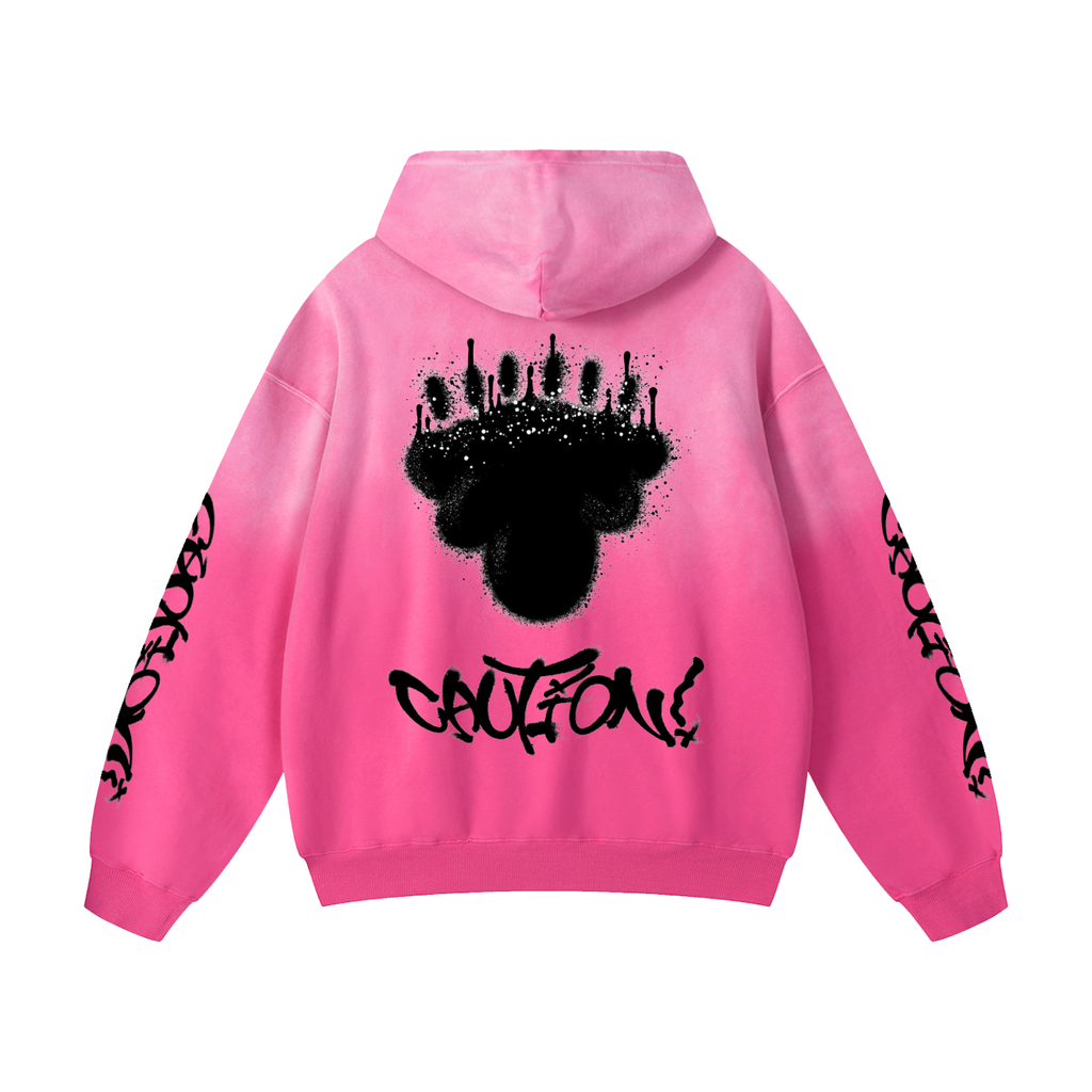 caution Heavyweight Sunfade Oversized Hoodie