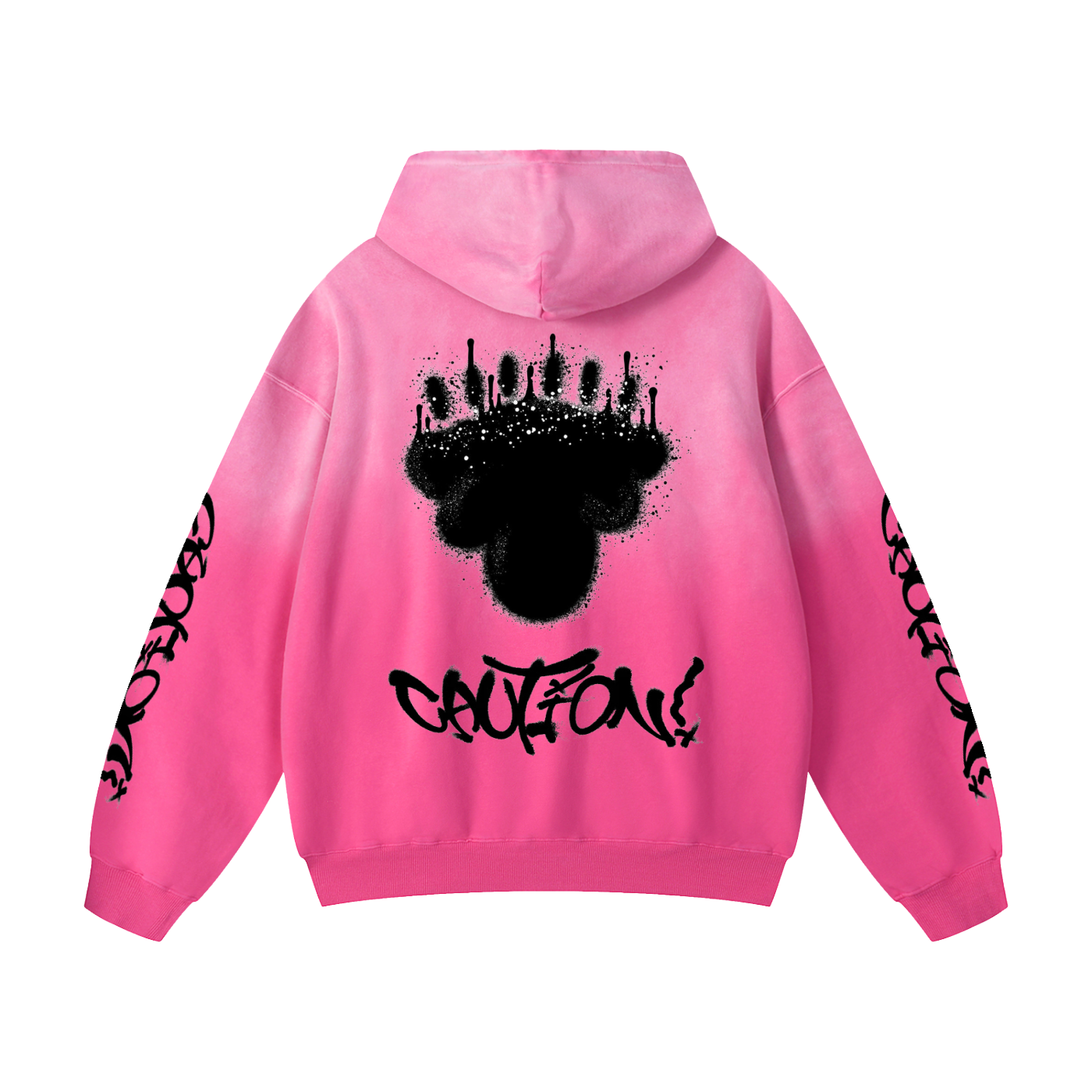 caution Heavyweight Sunfade Oversized Hoodie