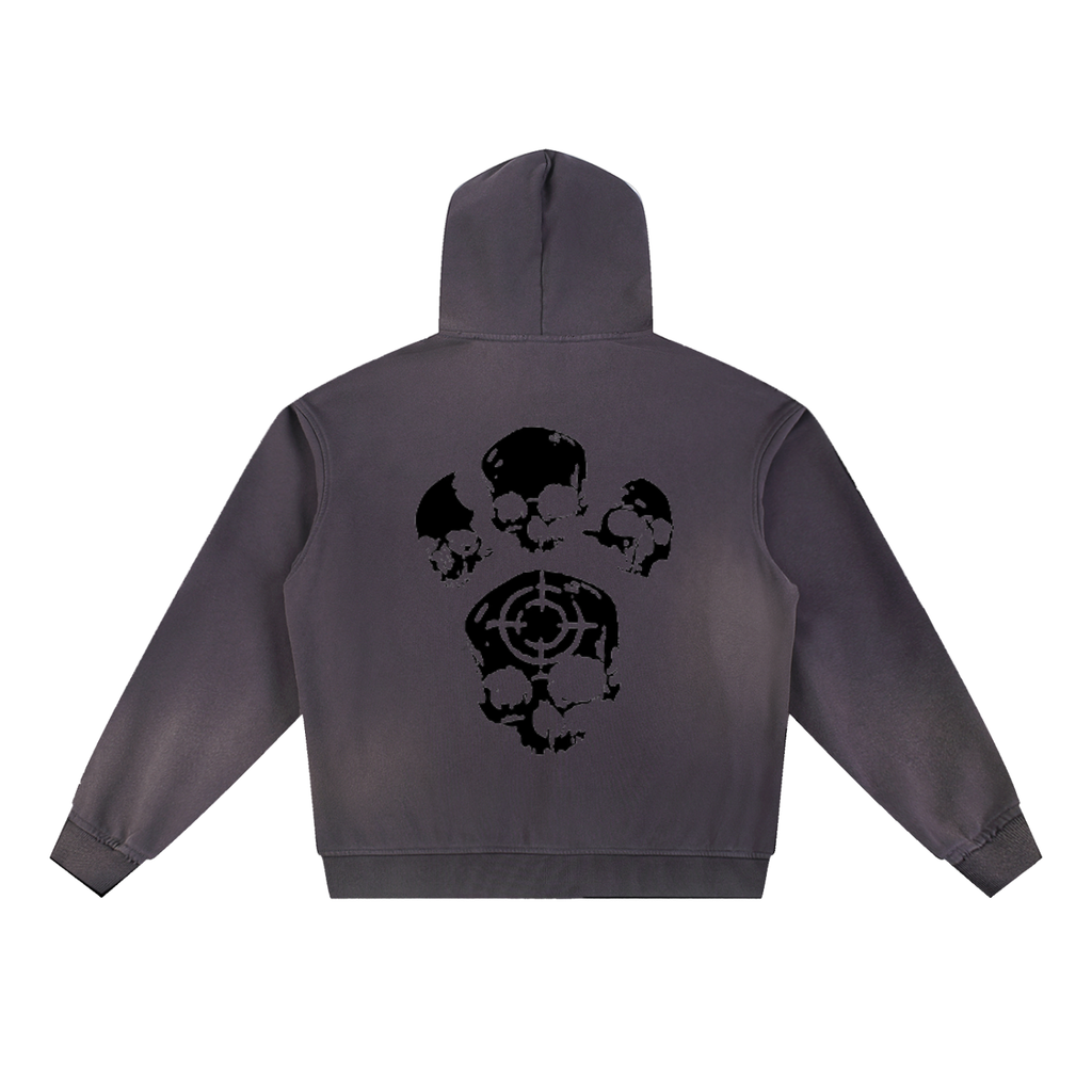 CAUTION Sun Fade Frayed Fleece Hoodie