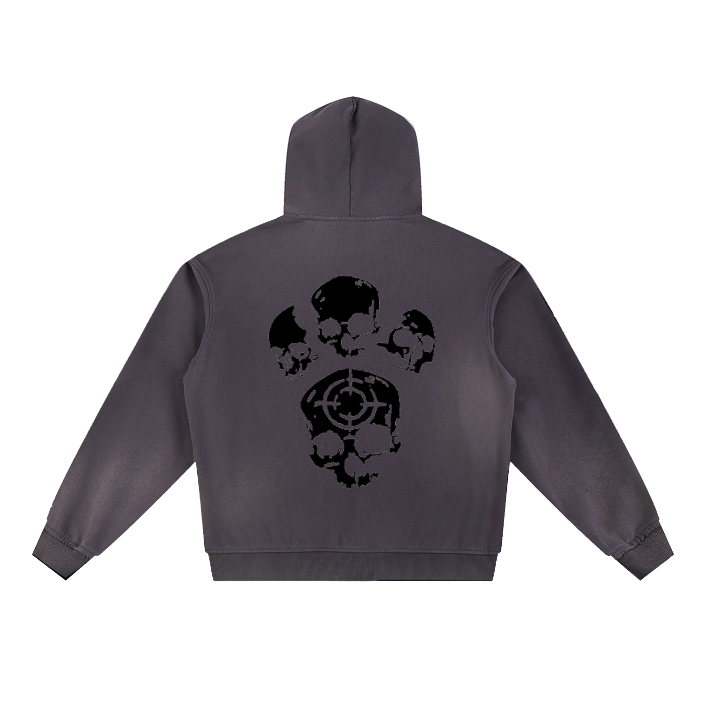 CAUTION Sun Fade Frayed Fleece Hoodie