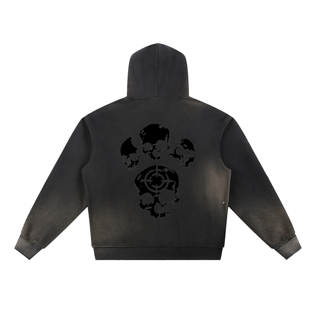 CAUTION Sun Fade Frayed Fleece Hoodie