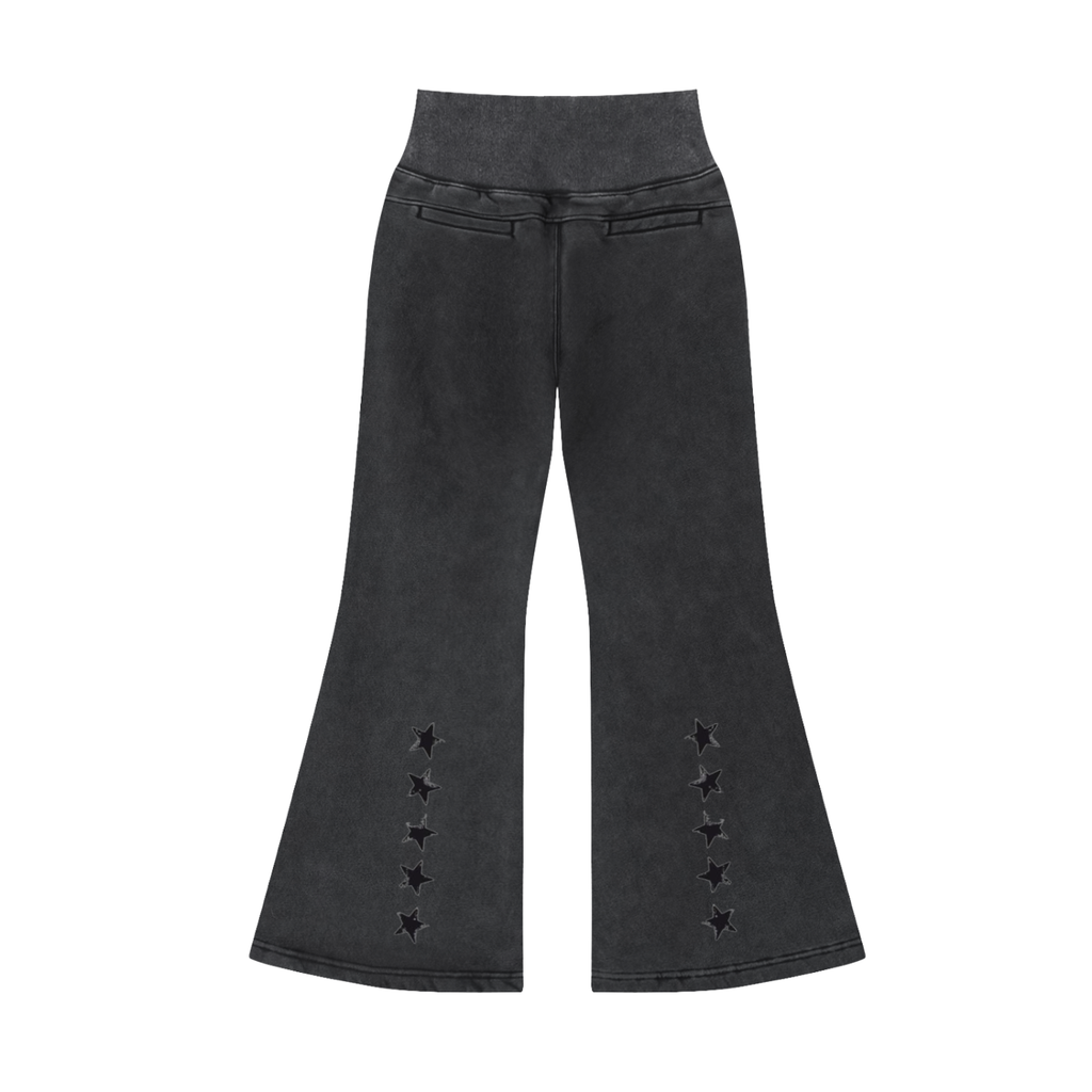 CAUTION Vintage Washed Flared Fleece Pants