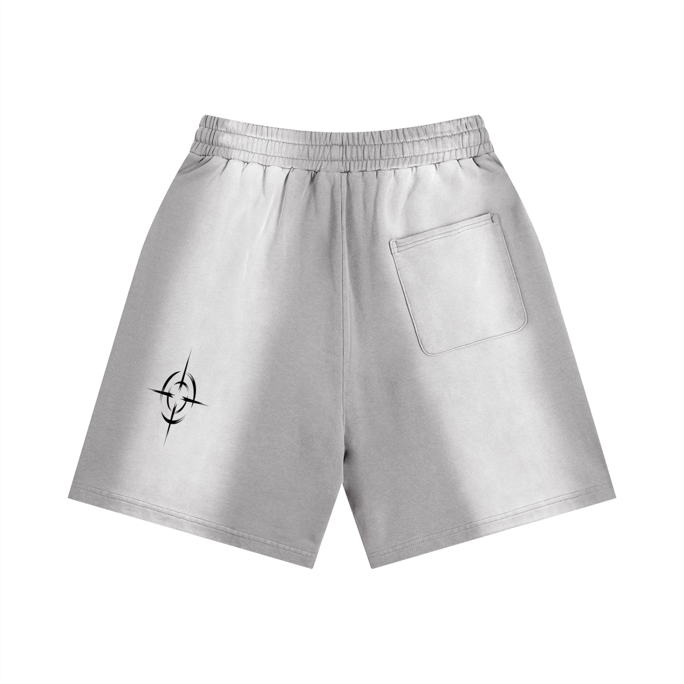 caution Sun Fade Distressed Shorts