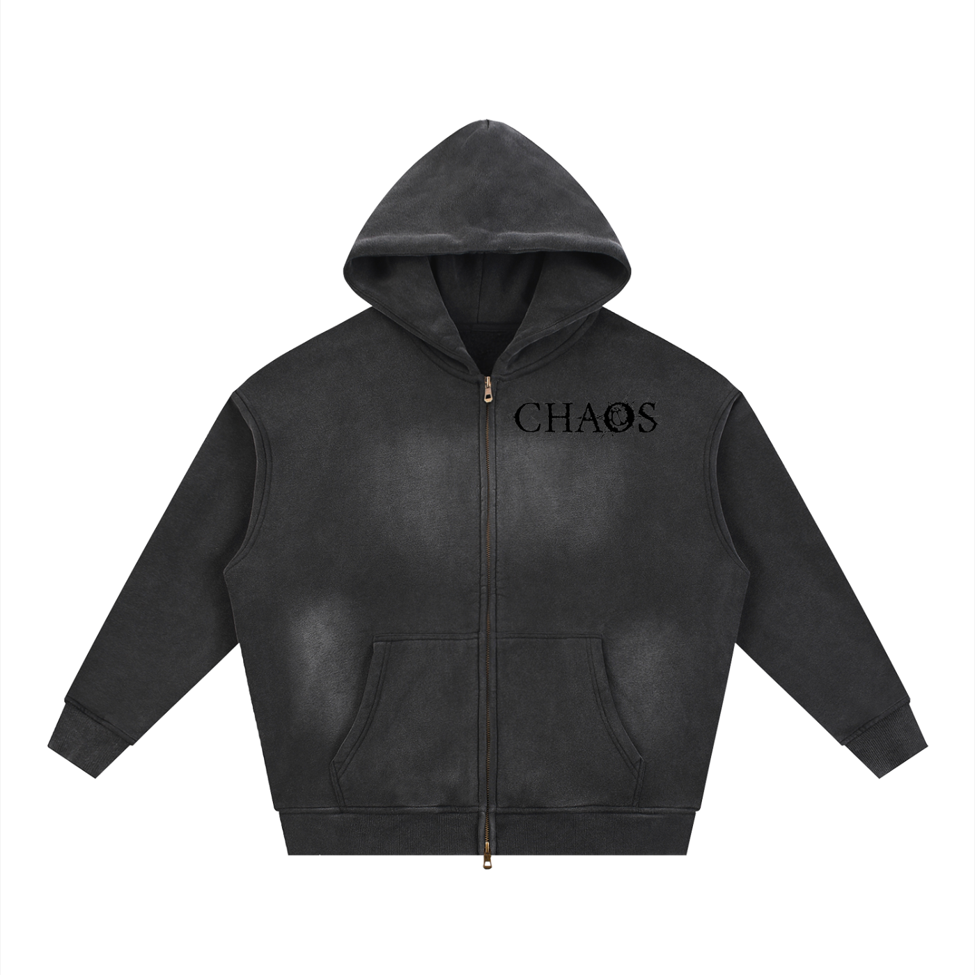 CHAOS Sunfade Two-way Zipper Boxy Fleece Hoodie