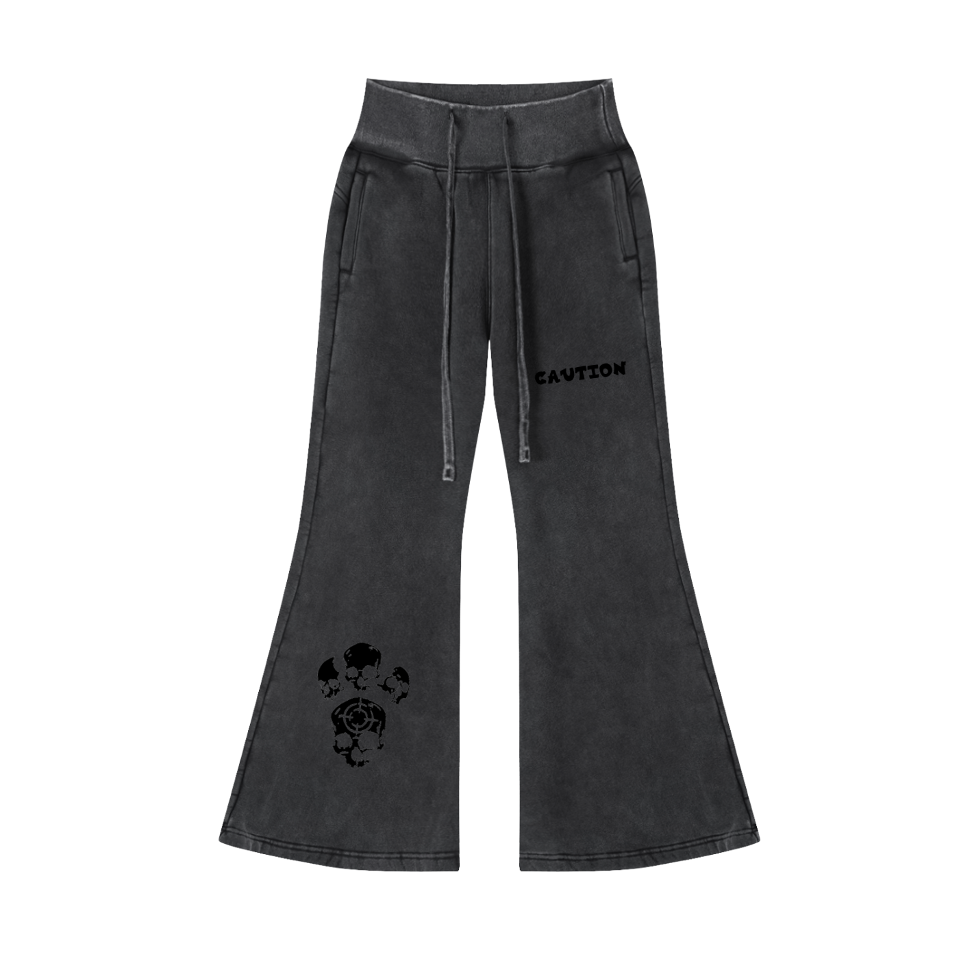 CAUTION Vintage Washed Flared Fleece Pants