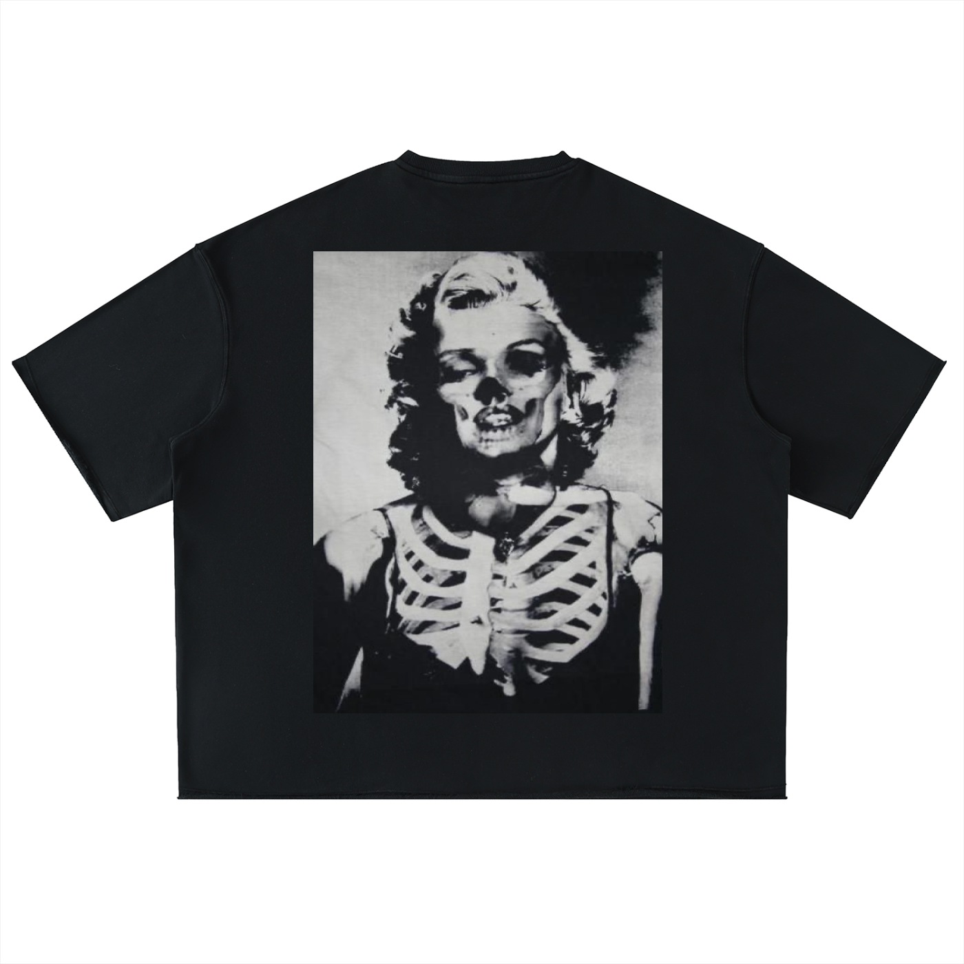 Washed Rolled Hem Half Sleeve T-Shirt