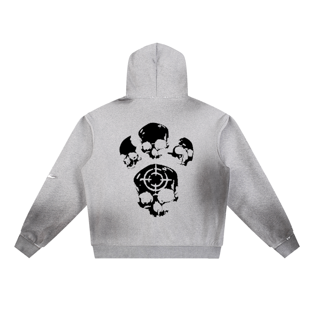 CAUTION Sun Fade Frayed Fleece Hoodie
