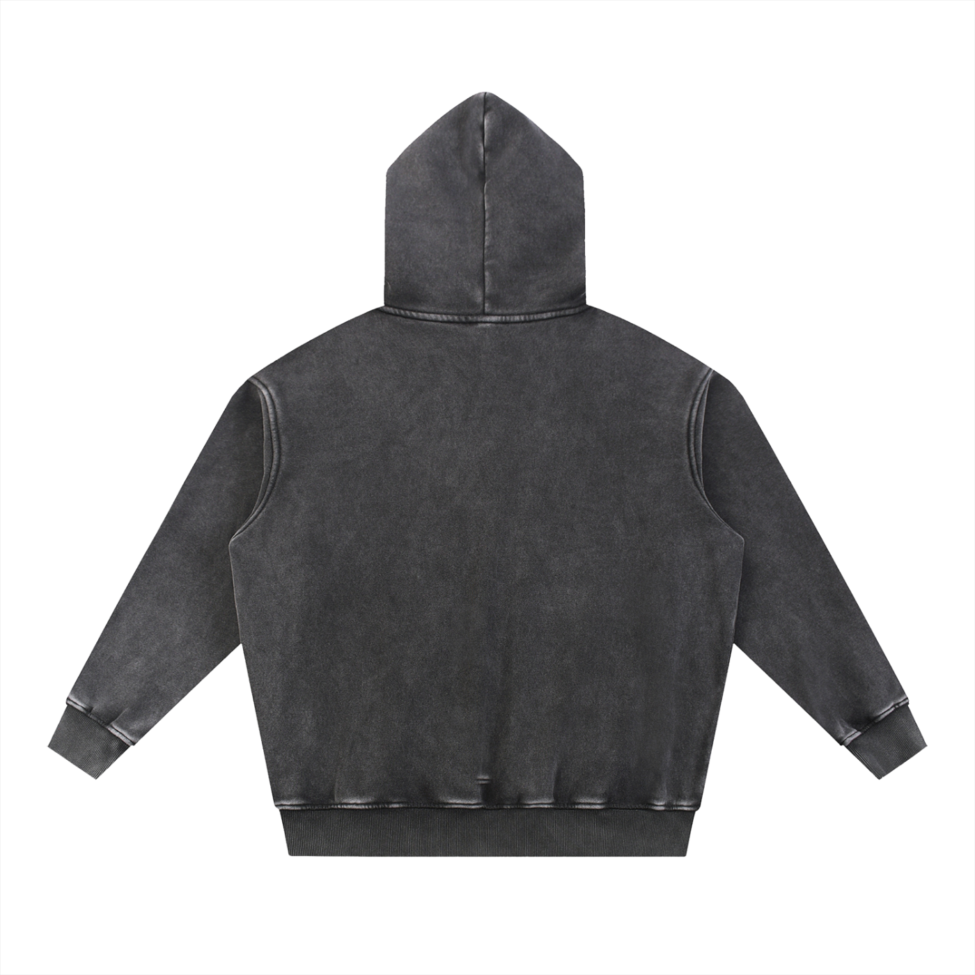 no peace by CAUTION Snow Wash Fleece Hoodie