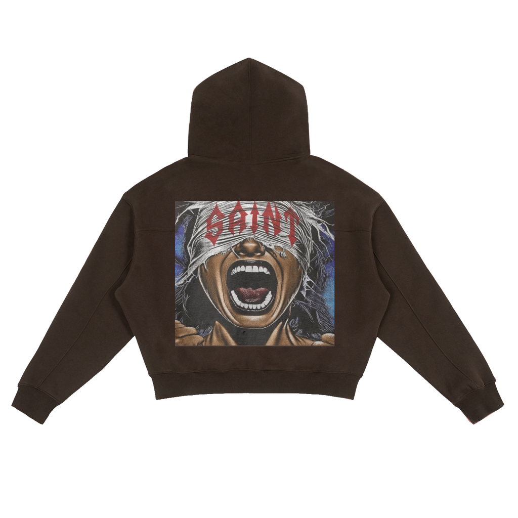 CHAOS Fleece Zip-Up Boxy Hoodie
