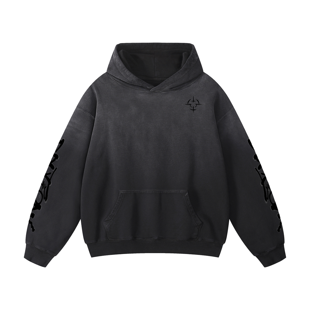 caution Heavyweight Sunfade Oversized Hoodie