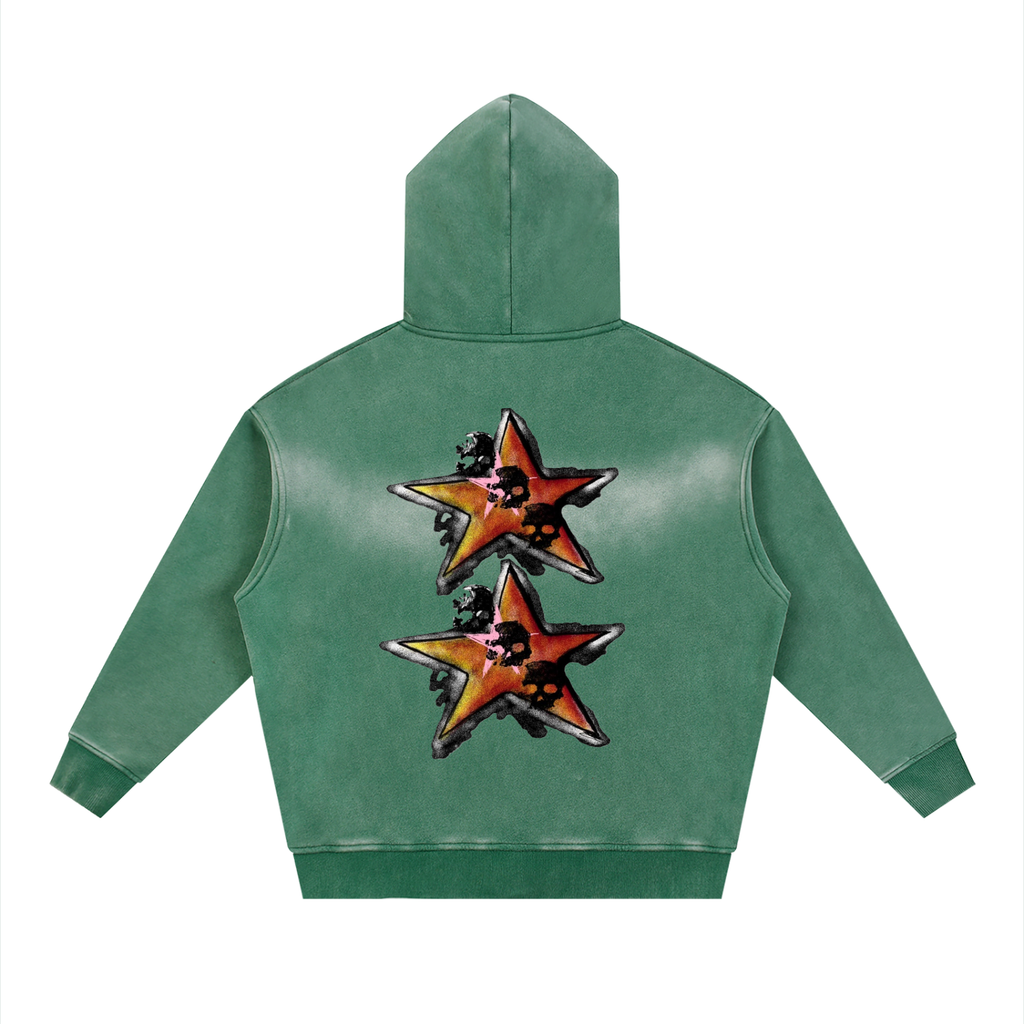 CHAOS Sunfade Two-way Zipper Boxy Fleece Hoodie