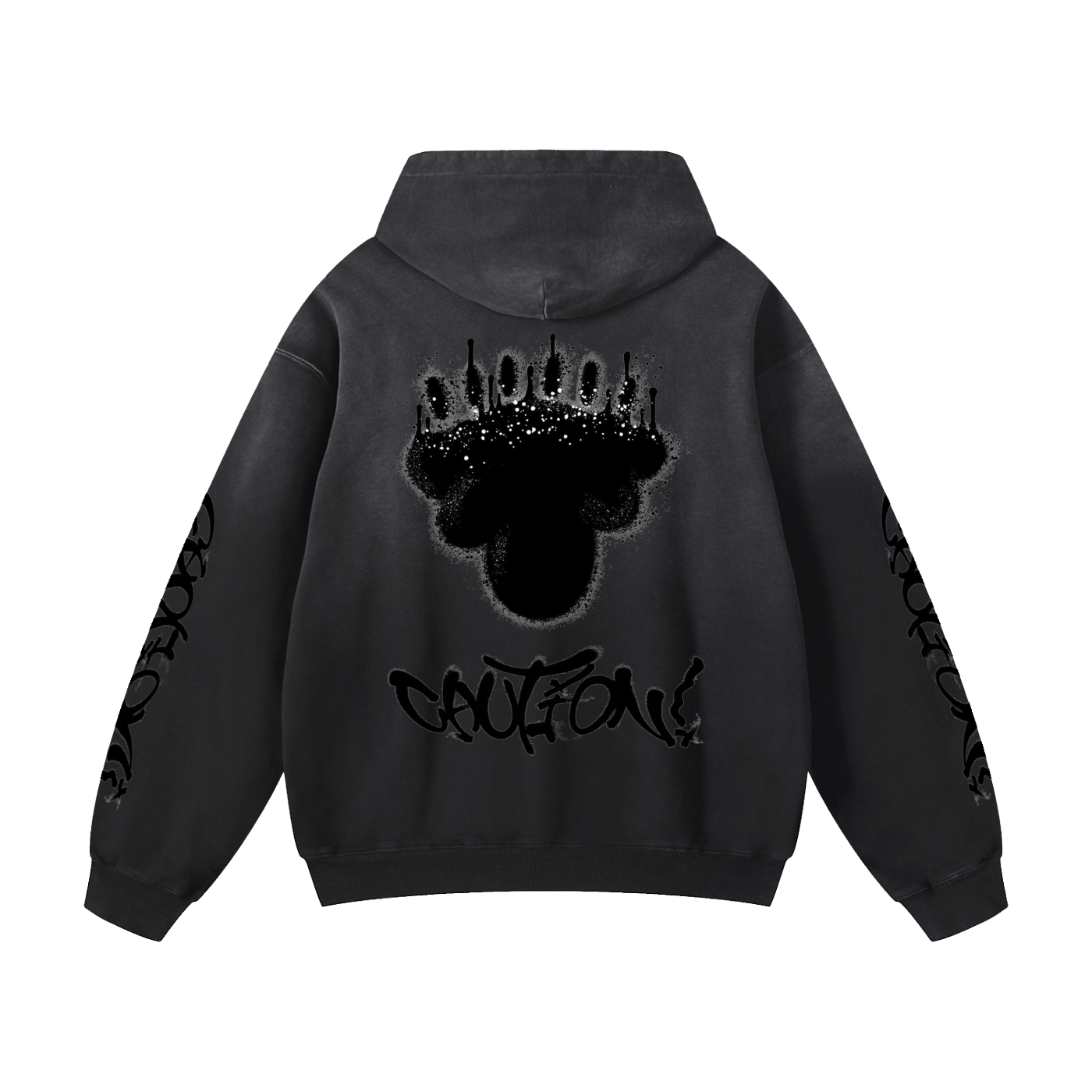 caution Heavyweight Sunfade Oversized Hoodie