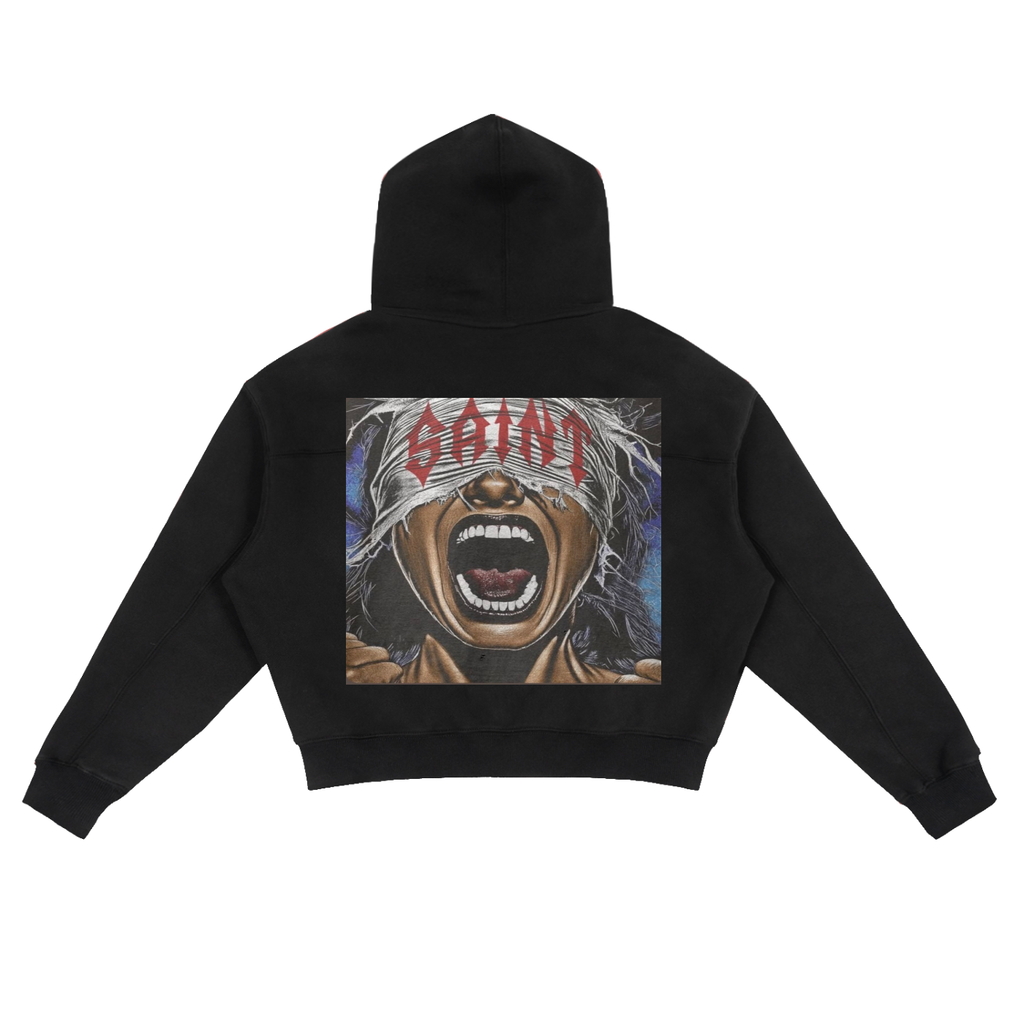 CHAOS Fleece Zip-Up Boxy Hoodie