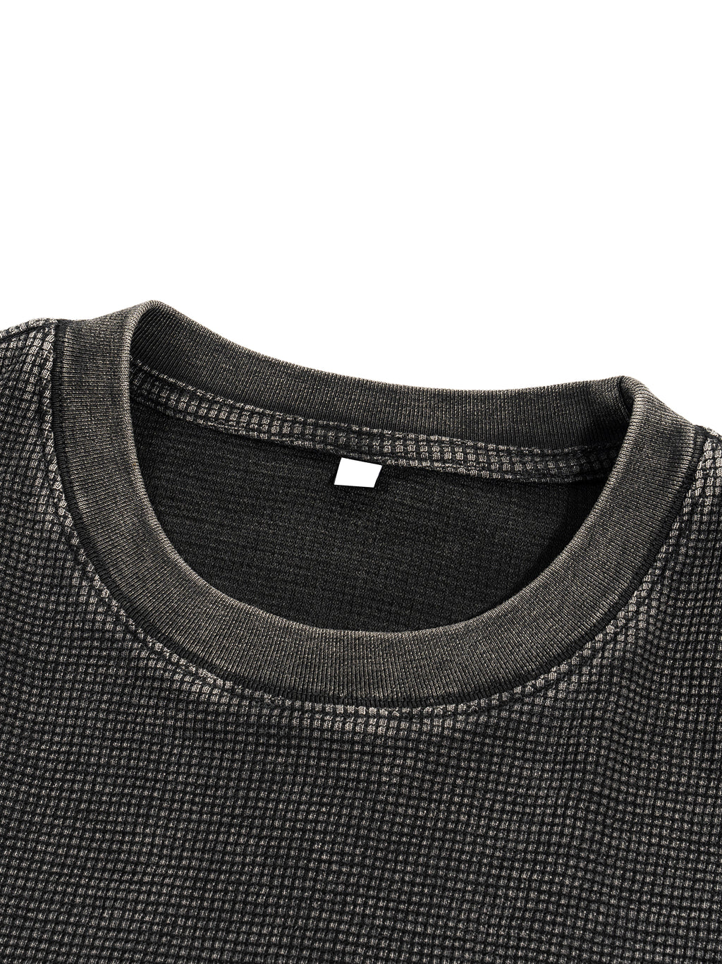 Textured Waffle Washed Boxy T-Shirt