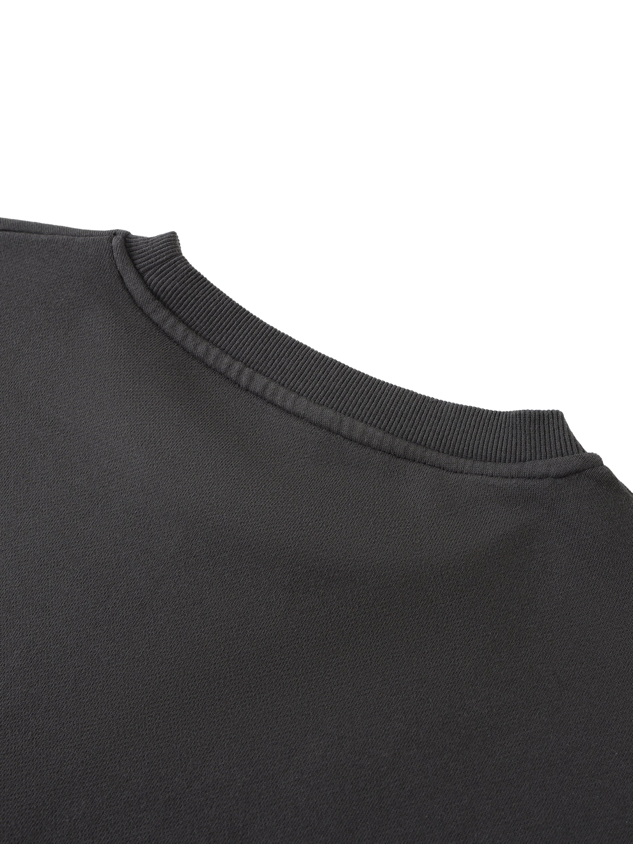 CAUTION Washed Rolled Hem Half Sleeve T-Shirt