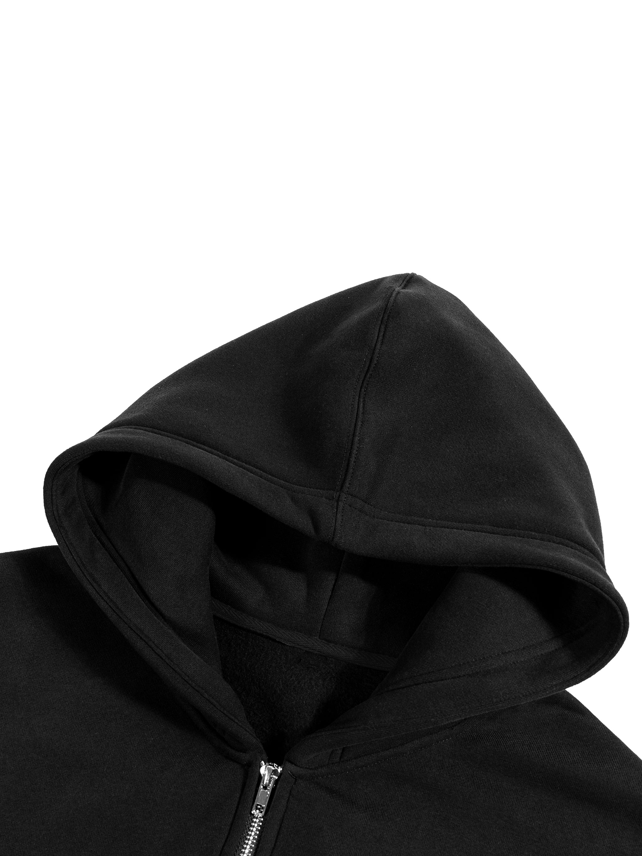 CHAOS Fleece Zip-Up Boxy Hoodie