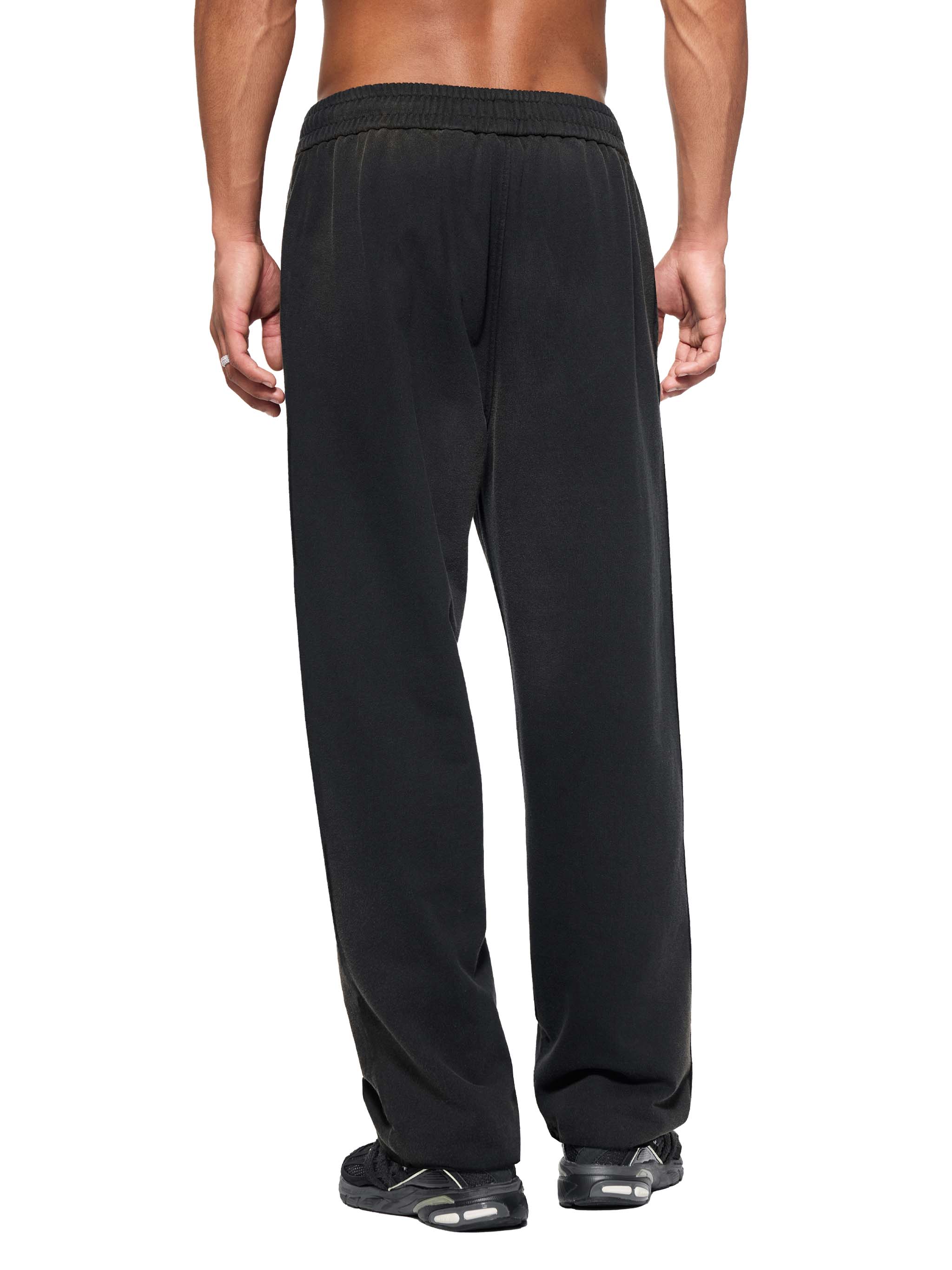 caution Sun Fade Raw Edge Straight-Leg Sweatpants