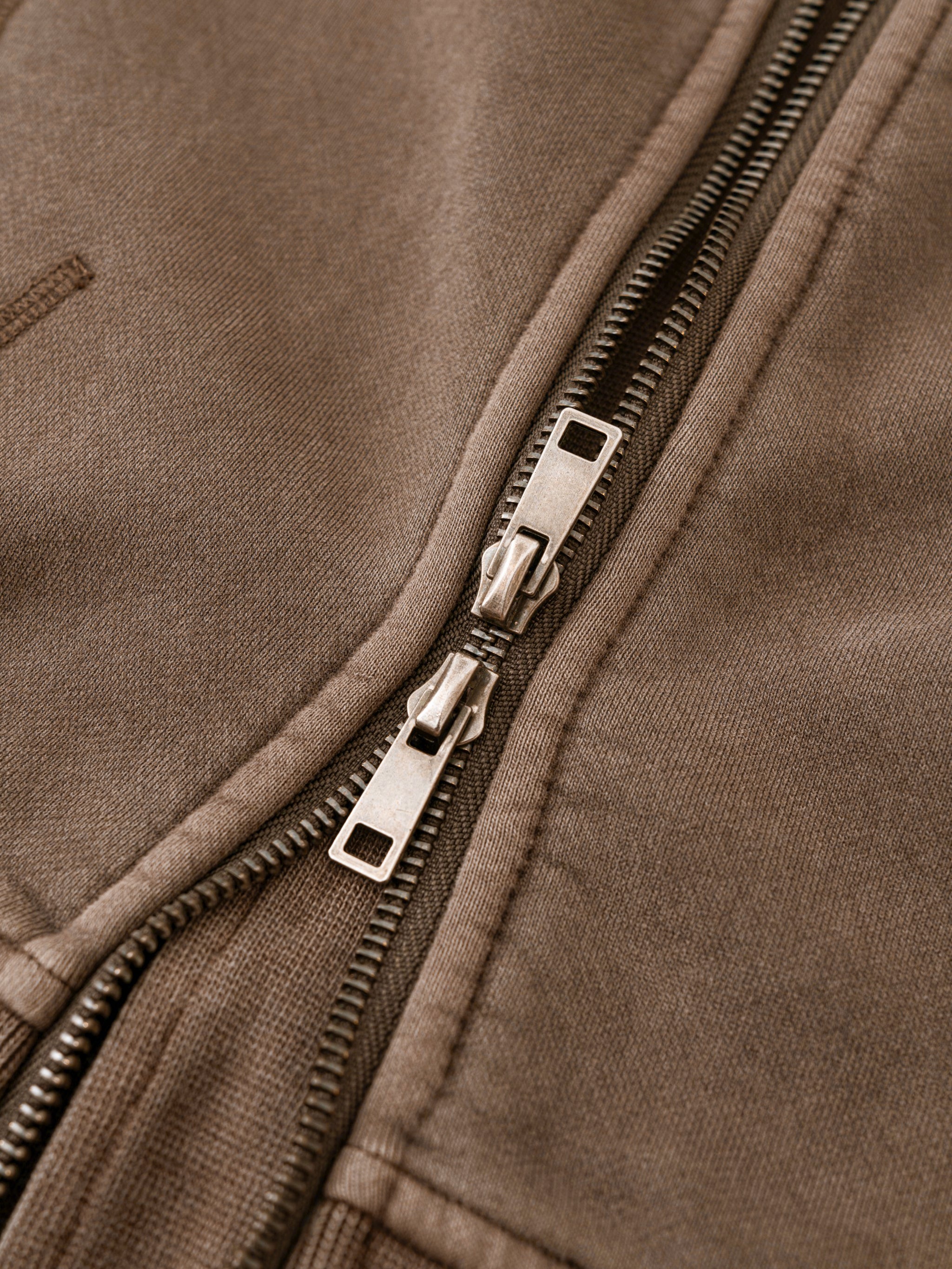 CAUTION Vintage Washed Cropped Fleece Hoodie