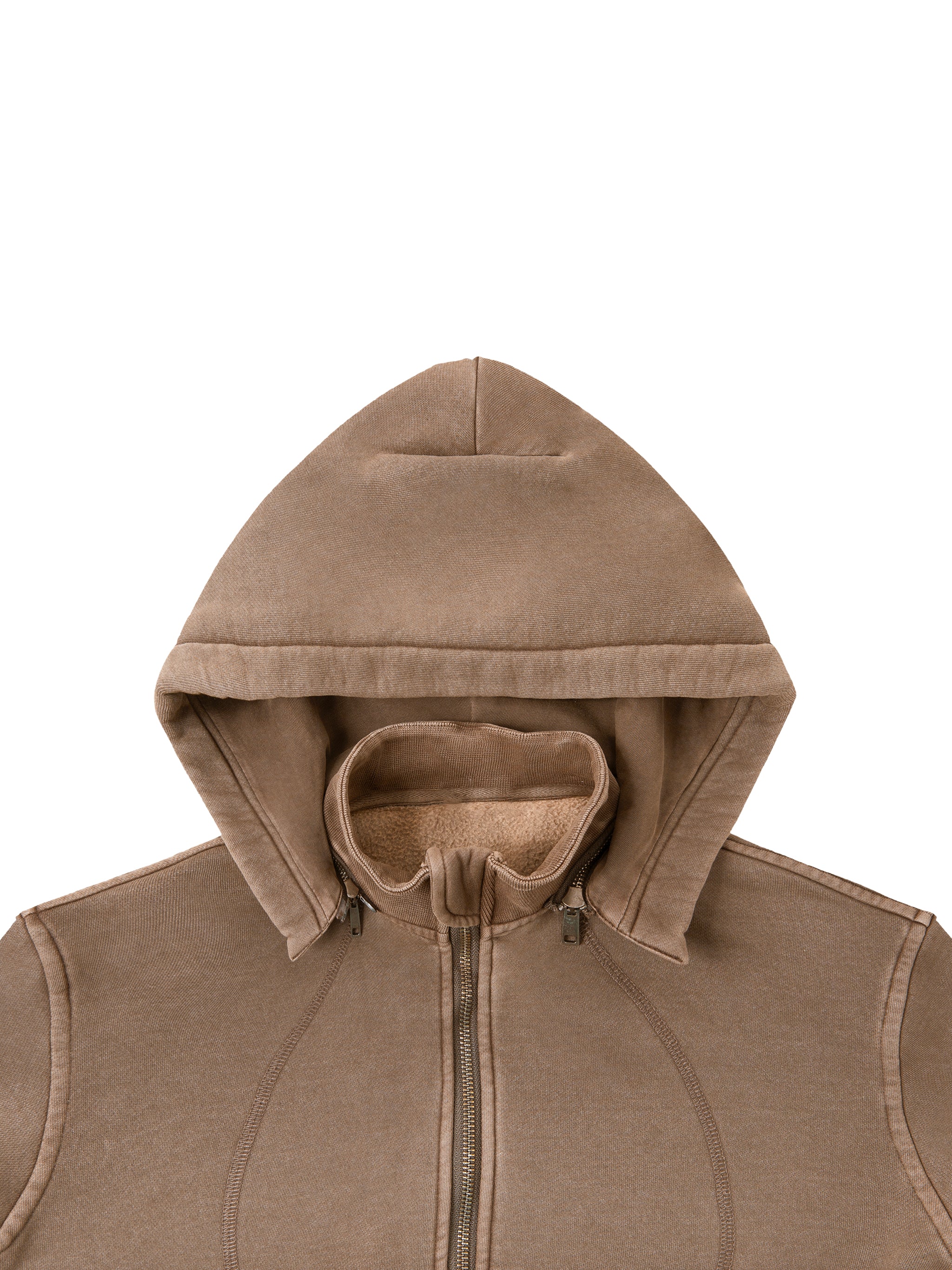 CAUTION Vintage Washed Cropped Fleece Hoodie