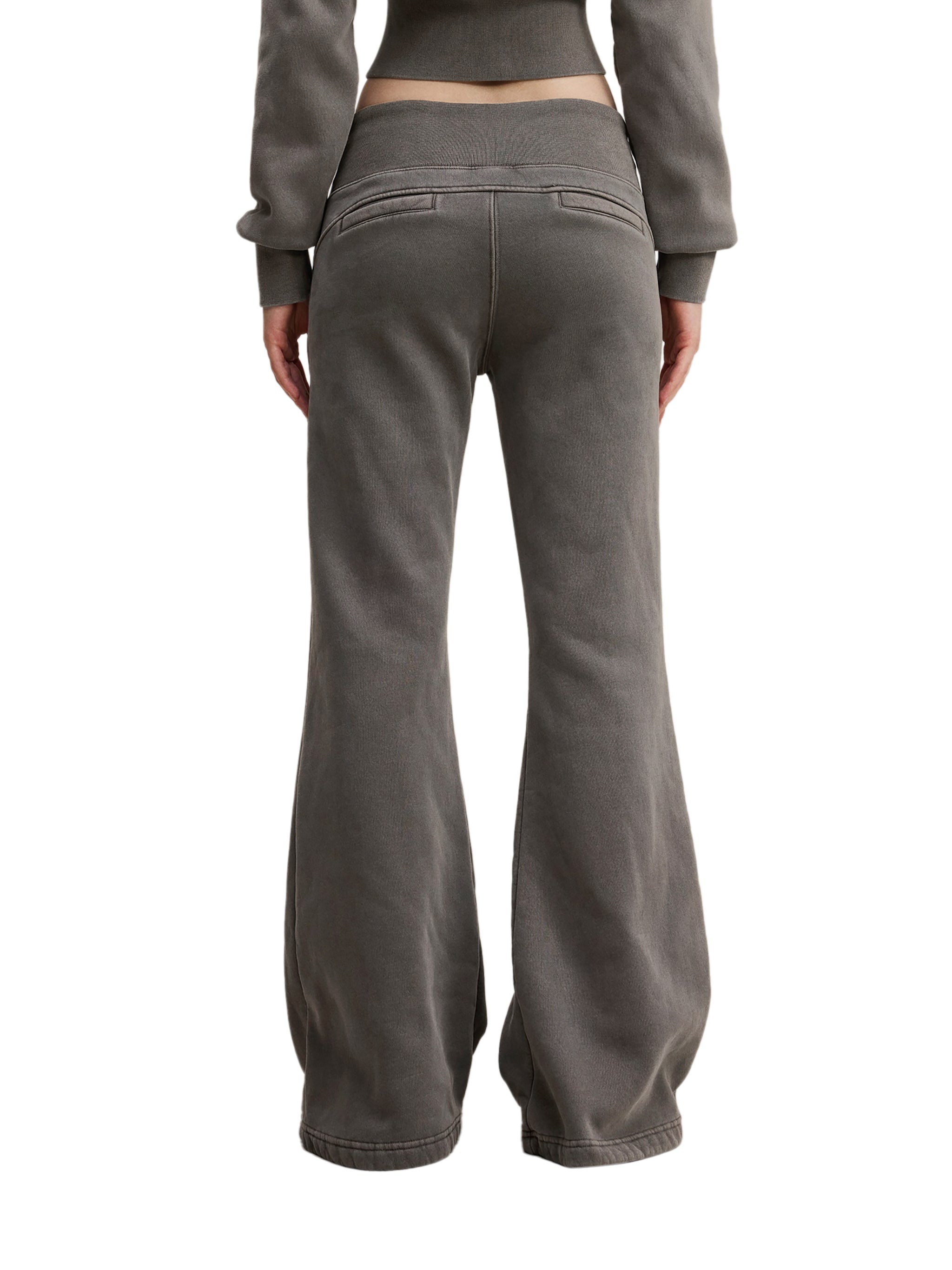 CAUTION Vintage Washed Flared Fleece Pants